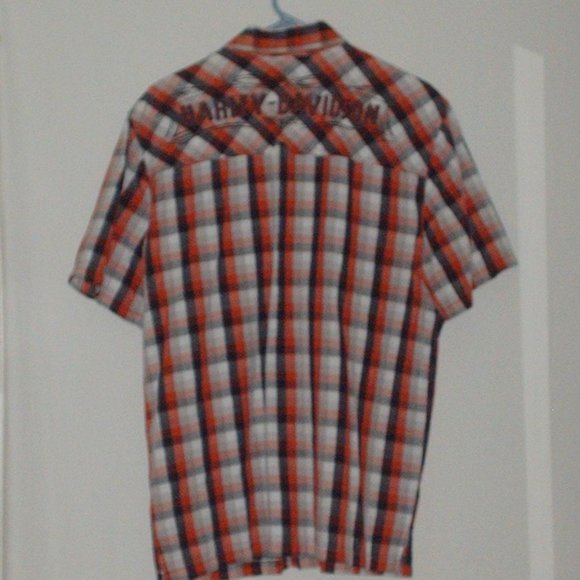 Harley-Davidson Motorcycles plaid dress shirt - Picture 3 of 6